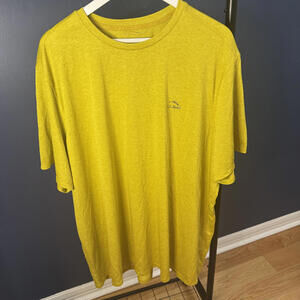 L.L.Bean Mens XXXL Tall Yellow Performance T Shirt Slightly Fitted